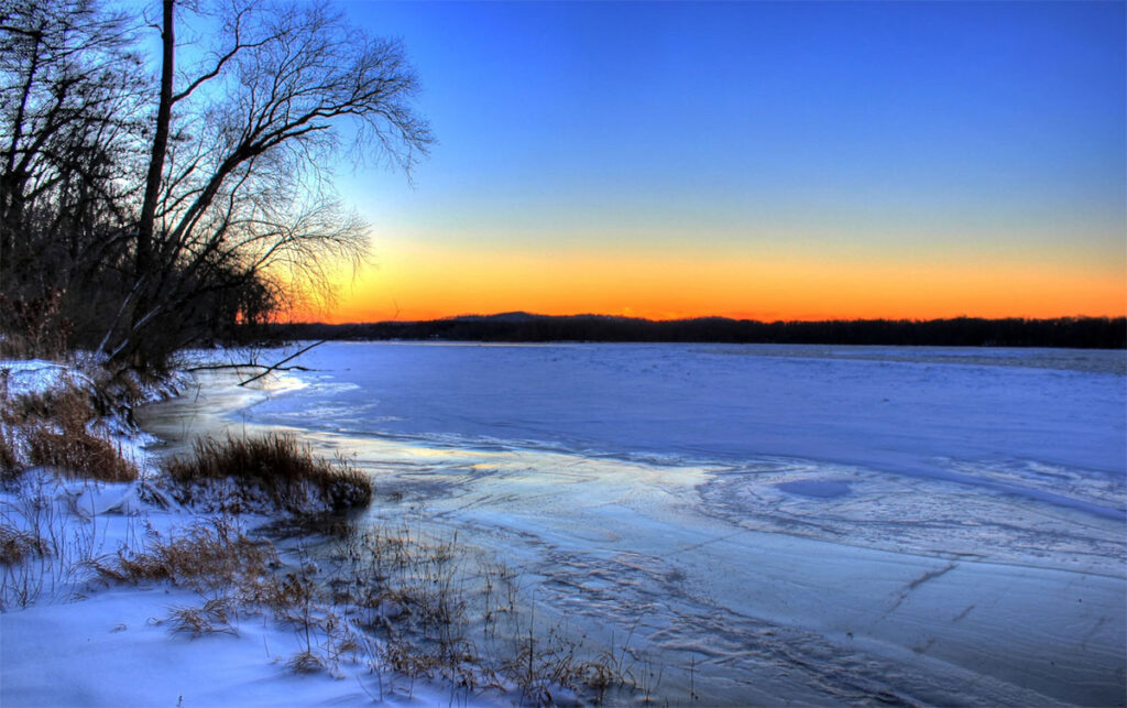 Iced over Lake