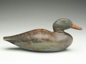 A rare hollow-carved Dodge Mallard Drake decoy